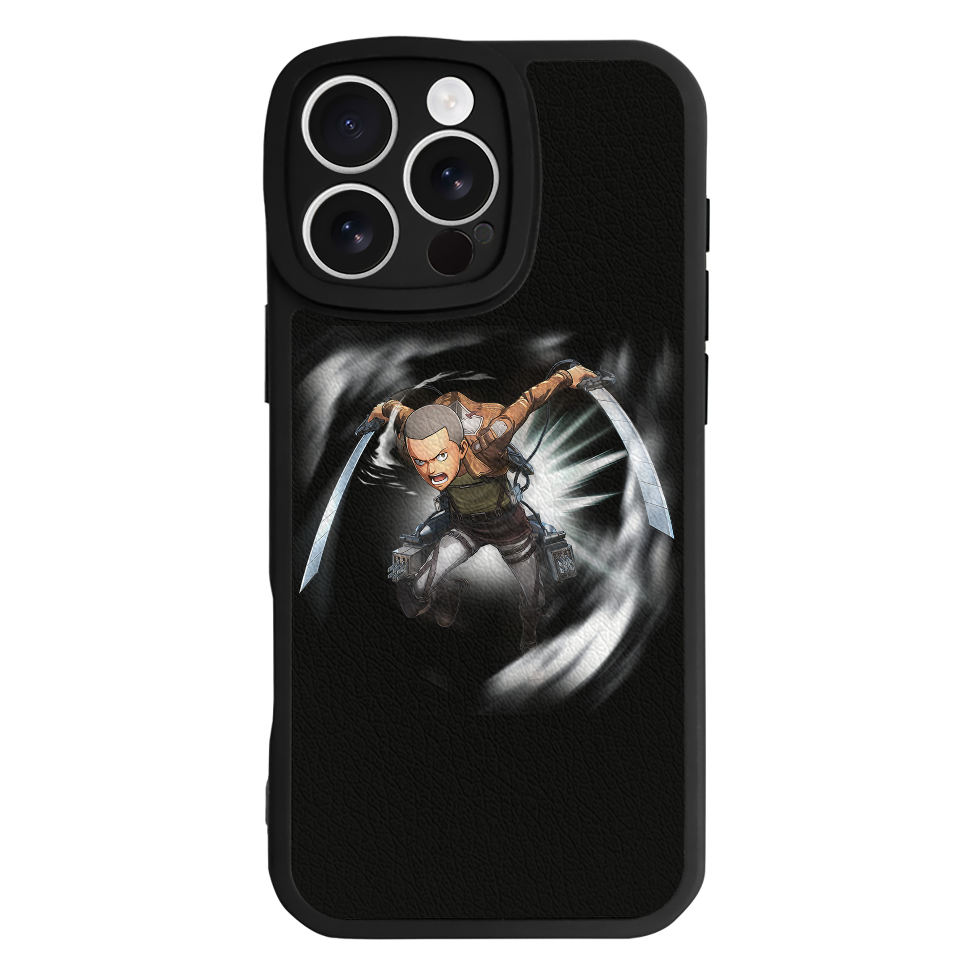 （画像用） 進撃の巨人 コニー·スプリンガー Attack on Titan Connie Springer 【iPhone 16シリーズ対応】シリコンスマホケース（レザー調） 材質：シリコン